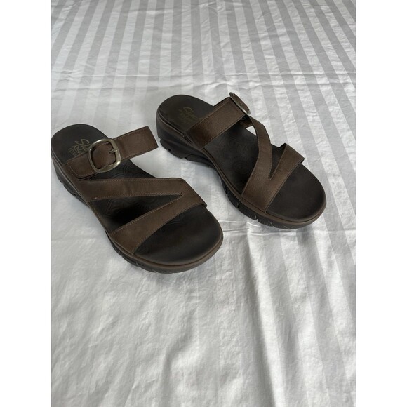 Skechers Women's Relaxed Fit: Easy Going Slide On By Sandals Brown Size 8 - Picture 1 of 9